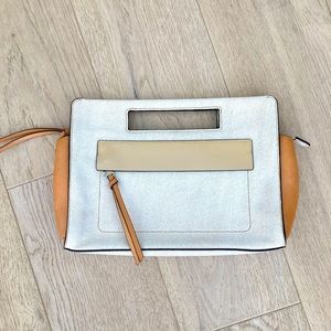 Like-New Coach Leather & Patent Clutch